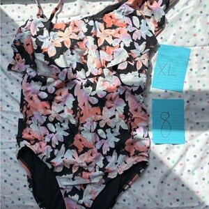 Floral One-Piece Swimsuit XL